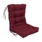 18-inch by 38-inch Spun Polyester Solid Outdoor Tufted Chair Cushion Red-Color